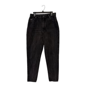 Vintage Lee Riders Black Denim Jeans - Size 16 Long, USA Made